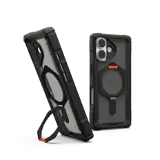 Front. UAG - Plasma XTE Series Case with Magsafe for Apple iPhone 17 - Black/Orange.