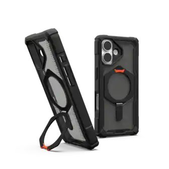 Front. UAG - Plasma XTE Series Case with Magsafe for Apple iPhone 17 - Black/Orange.