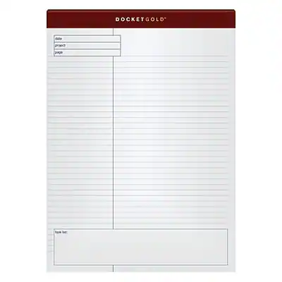 DOCKET GOLD
Date: __________
Project: __________
Page: __________
Taok Bar
Text Box: __________