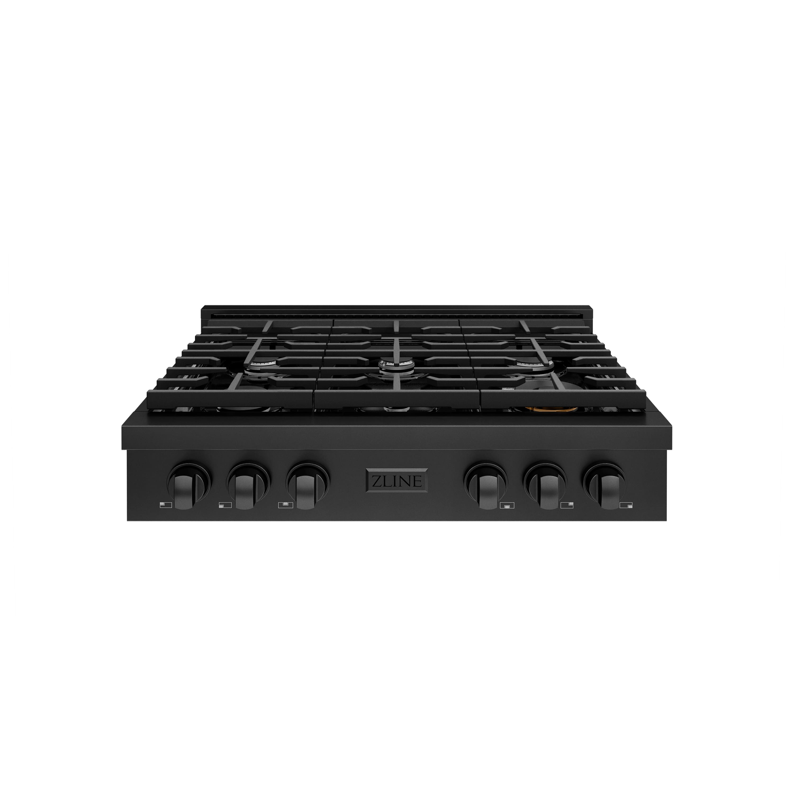 ZLINE - 36 in. Paramount Gas Rangetop with 6 Burners (SRTB-36) - Black Stainless Steel - Front_Zoom