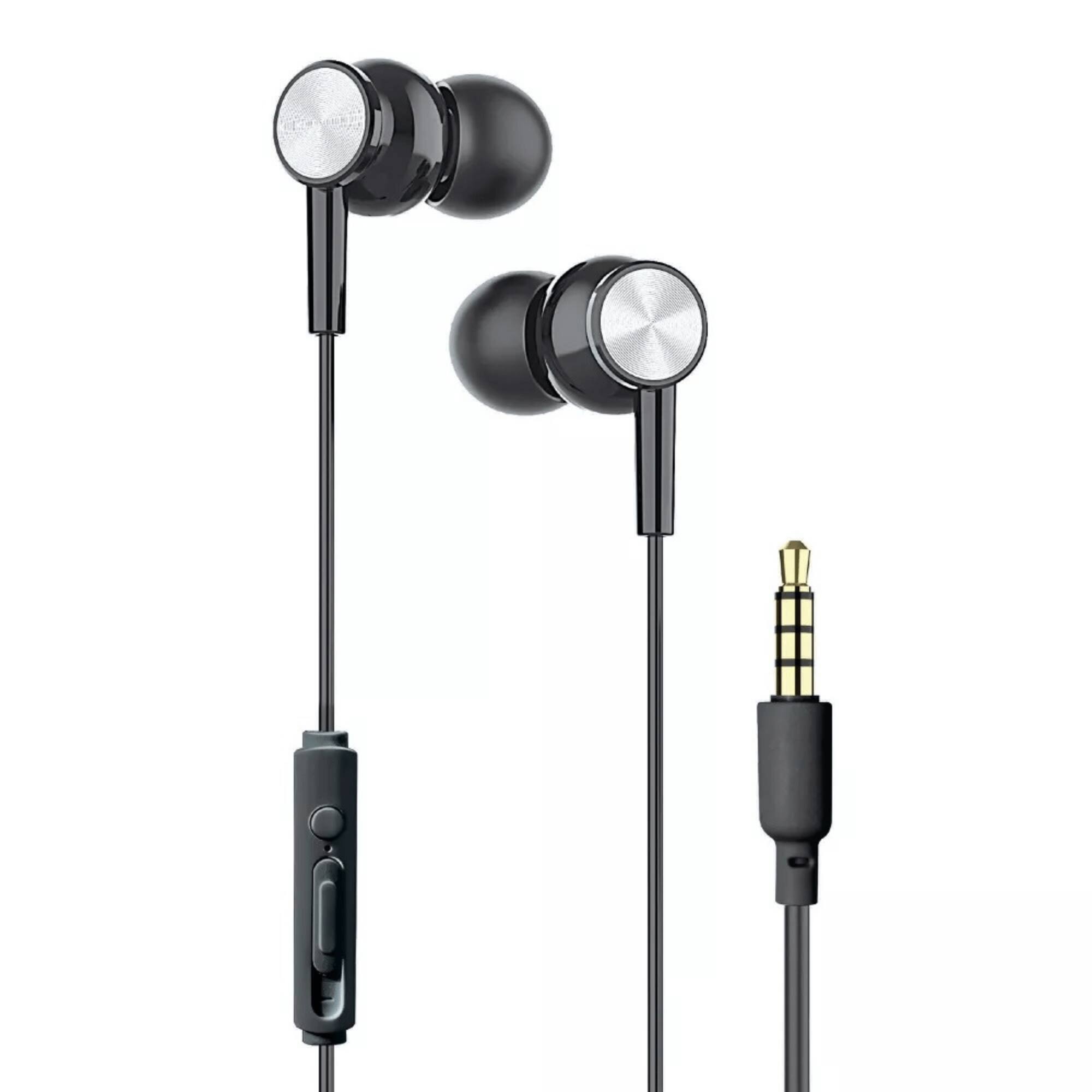 Alt View 1. Xyst - 3.5mm Stereo In-Ear Earbuds with Microphone - Black.