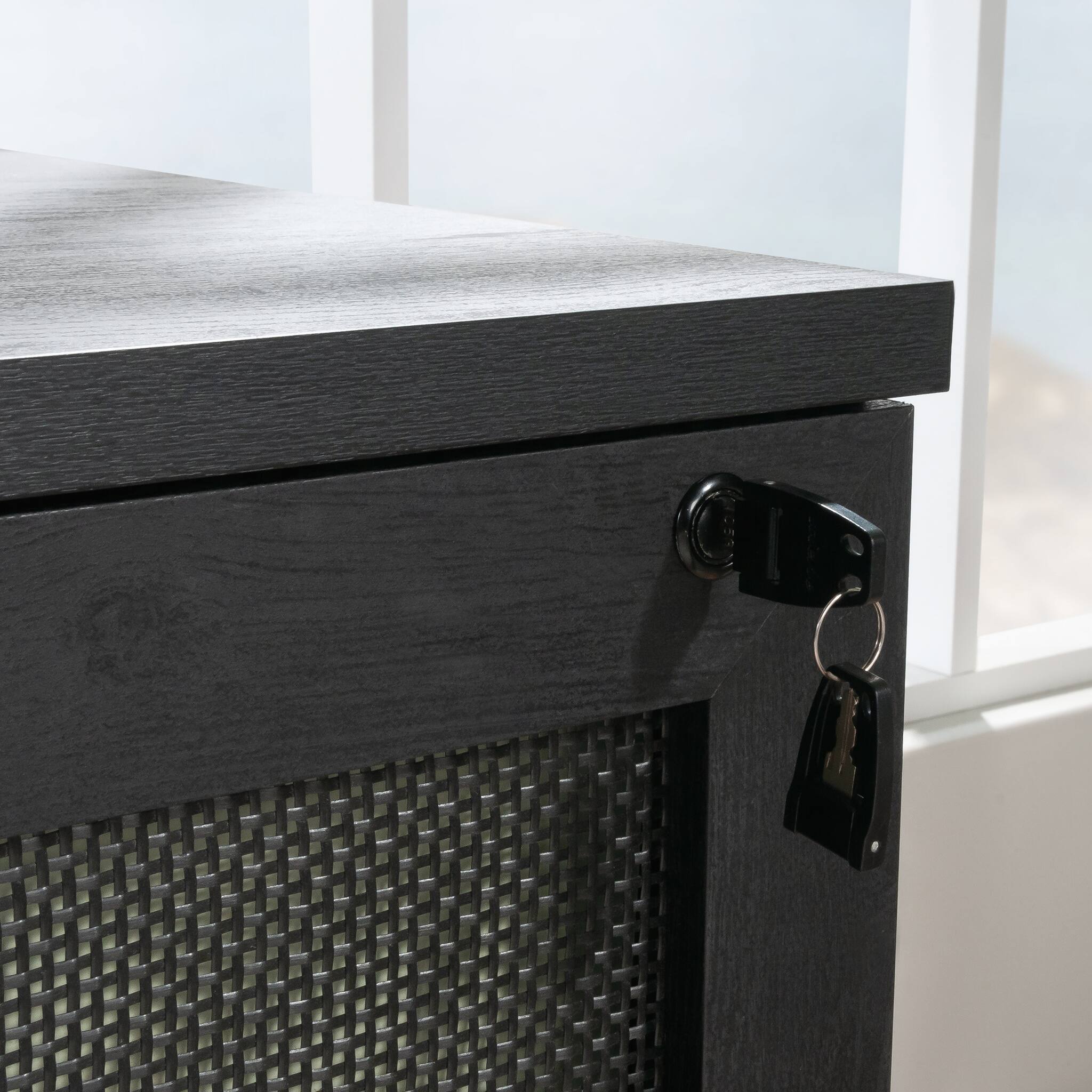 Alt View 2. TinyHomie - Lateral File Black finish.