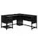 Front. Sauder - Edge Water L-shaped Desk - Black.