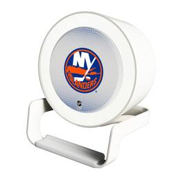 Keyscaper - New York Islanders Linen Print Nightlight Charger & Bluetooth Speaker - White