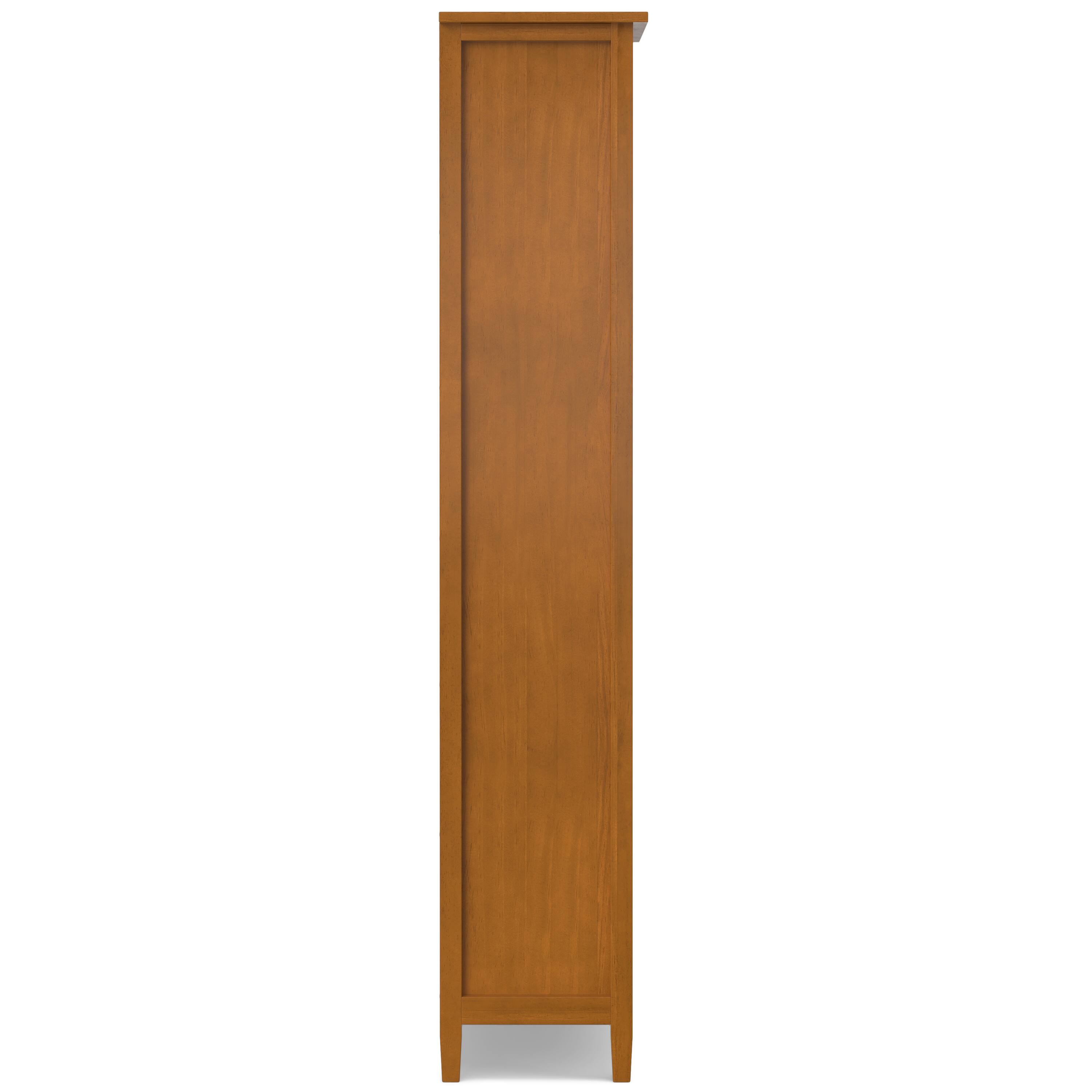 Alt View 2. Simpli Home - Warm Shaker 72 inch Tall Solid Wood 5 Shelf Bookcase in Light Golden Brown - Light Golden Brown.