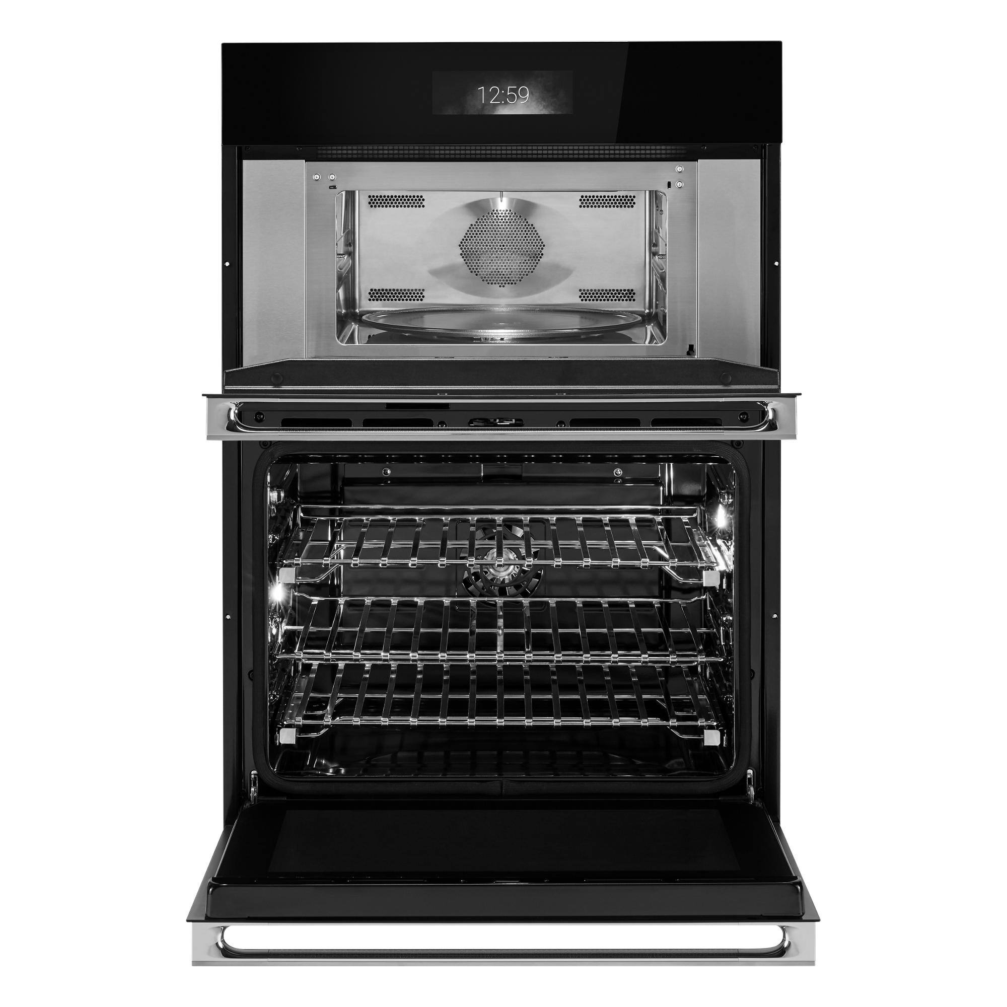 Alt View 1. JennAir - NOIR 30" Built-In Microwave Combination Electric Wall Oven with Convection - Stainless Steel.