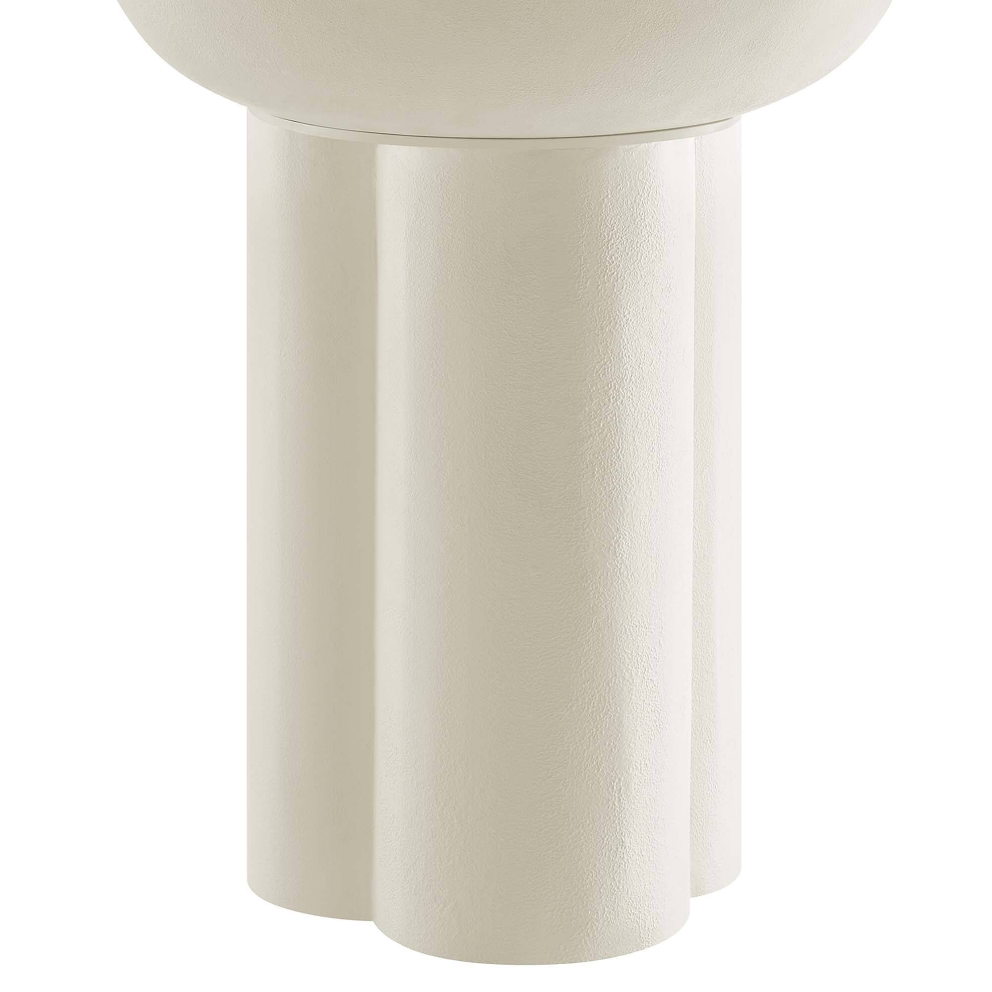 Alt View 5. Modway - Caspian Round Concrete Side Table by Modway - White.