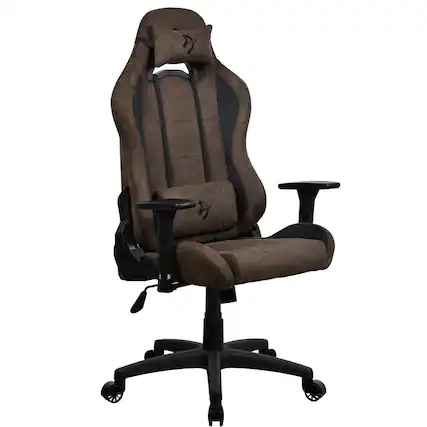 Front. Arozzi - Torretta Supersoft Upholstery Fabric Gaming Chair - Brown.