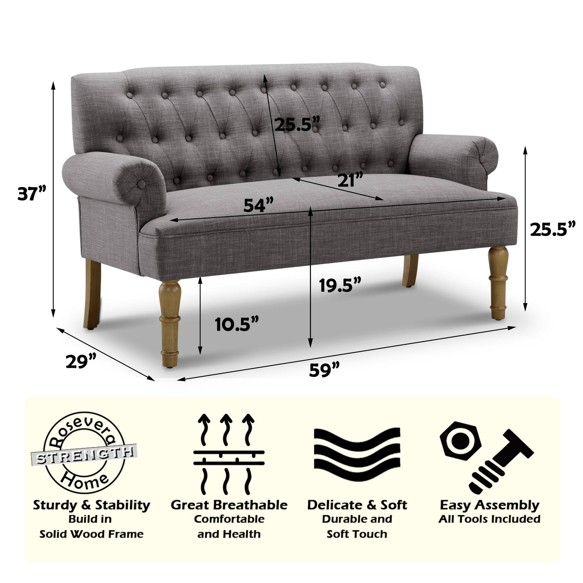 25.5" 37" 54" 21" 25.5" 19.5" 10.5" 29" 59"  
Posever STRENGTH Home  
Sturdy & Stability  
Great Breathable  
Delicate & Soft  
Build in Comfortable  
Durable and Solid Wood Frame  
Easy Assembly  
All Tools Included