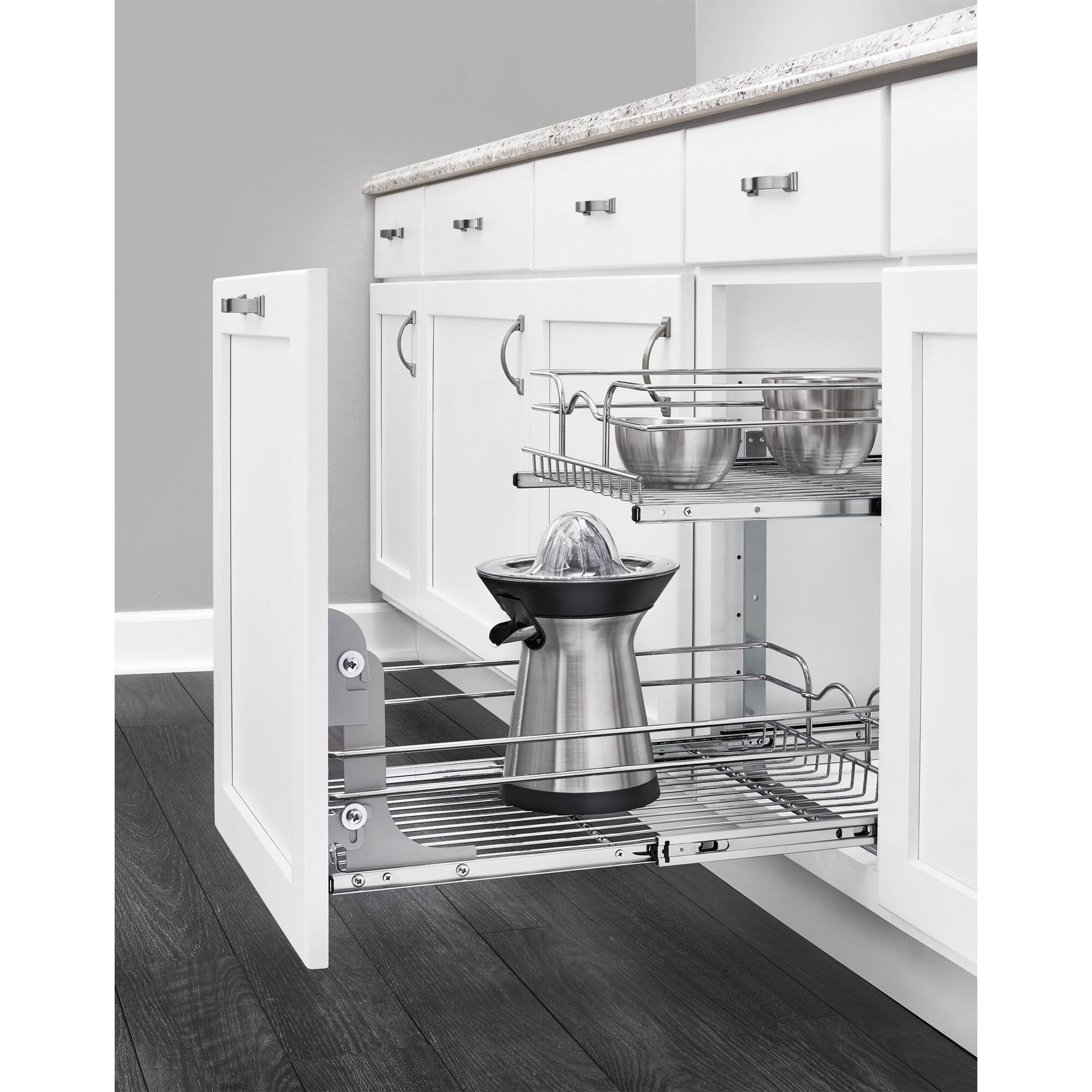 Alt View 5. Rev-A-Shelf - Rev-A-Shelf Cabinet Door Mount Kit for Pullout Shelves & Trash Cans, 5WB-DMKIT - Silver.