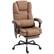 Front. Forest'nSky - Reclining Massage Office Chair - PU Leather Ergonomic Desk Chair with Lumbar Support, Brown - Brown.