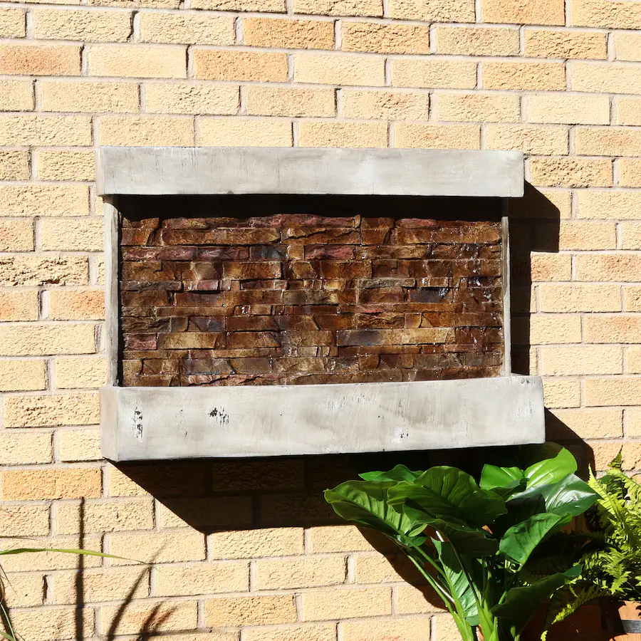 Sunnydaze Ancient Polyresin Outdoor Wall Water Fountain Brown XCA-13283 ...