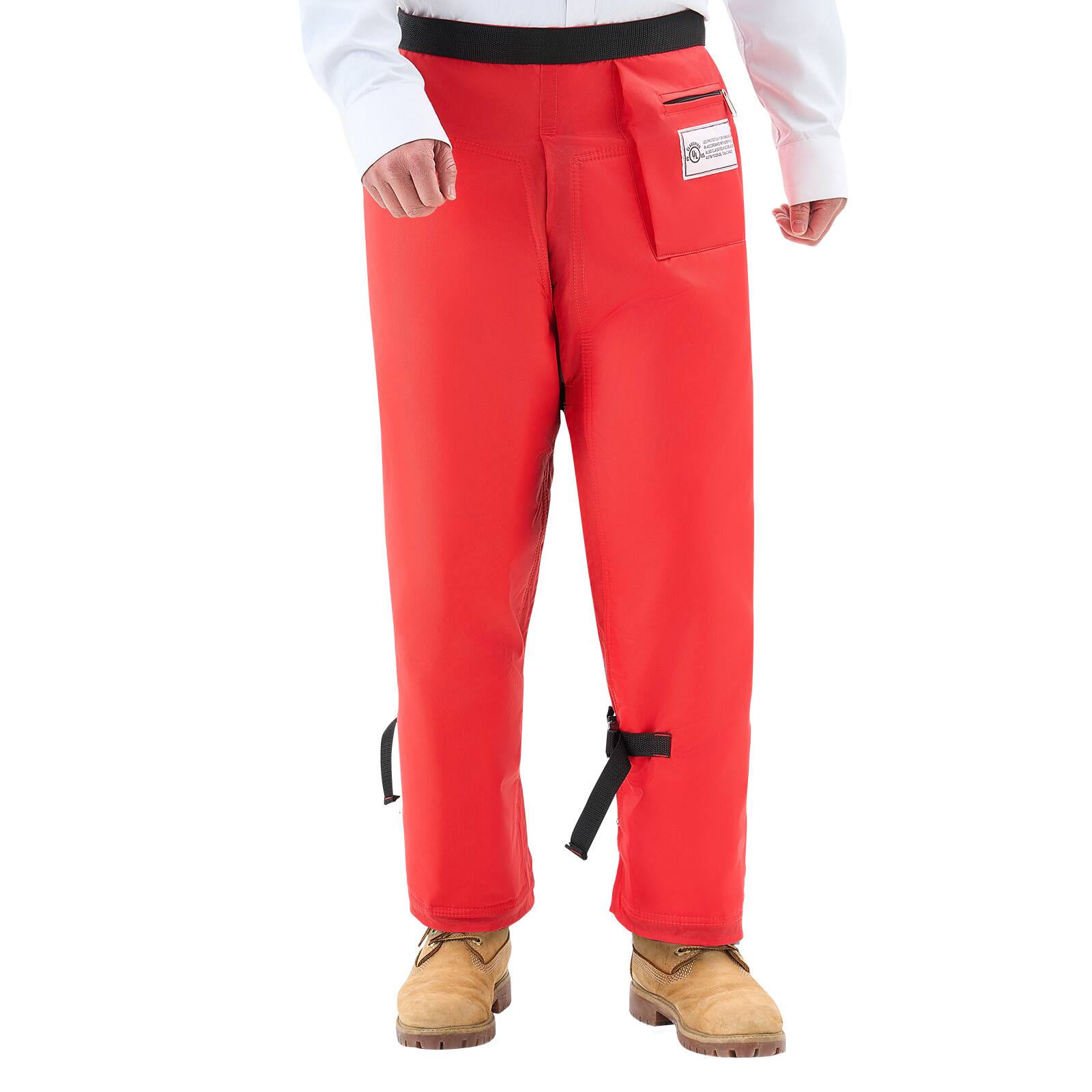 Alt View 5. VEVOR - Apron Style Chainsaw Chaps, Class C, 8 Layers Chainsaw Pants with Adjustable Belt & Gear Pocket, Chain Saw Chaps - Red.