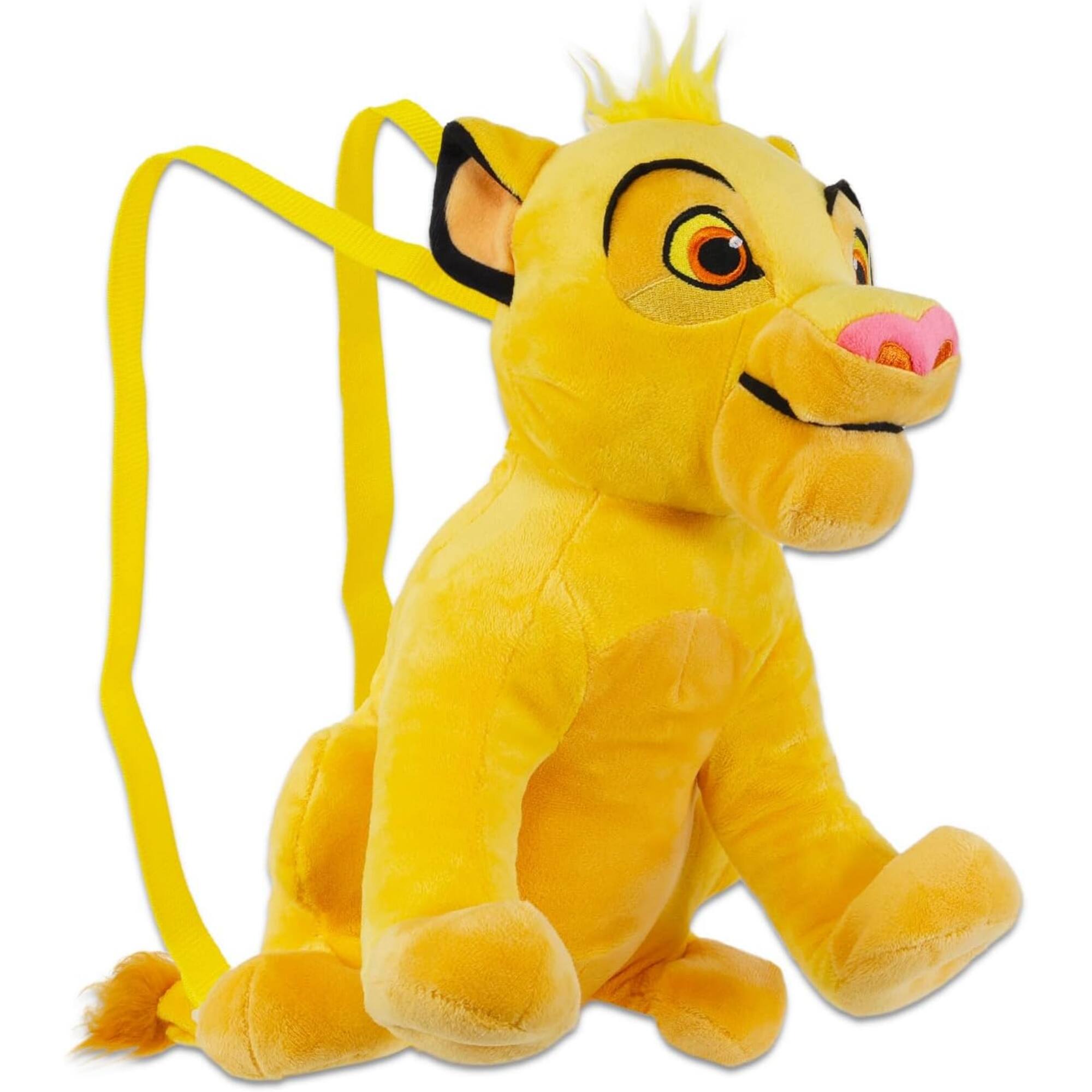 Alt View 1. Disney - Lion King Simba 14” Plush Backpack Soft Character Bag - Black.