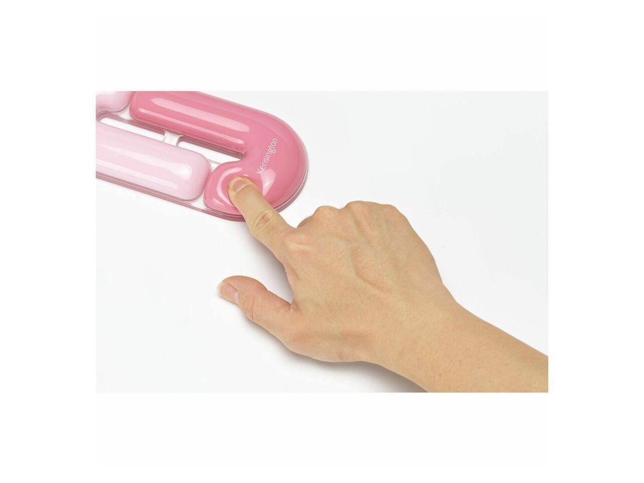 Alt View 4. Kensington - Duo Gel Mouse Wrist Rest, Loop Design, Gel Filled Cushion, Ventilation Channels, Non-Skid - K62828WW - Pink.