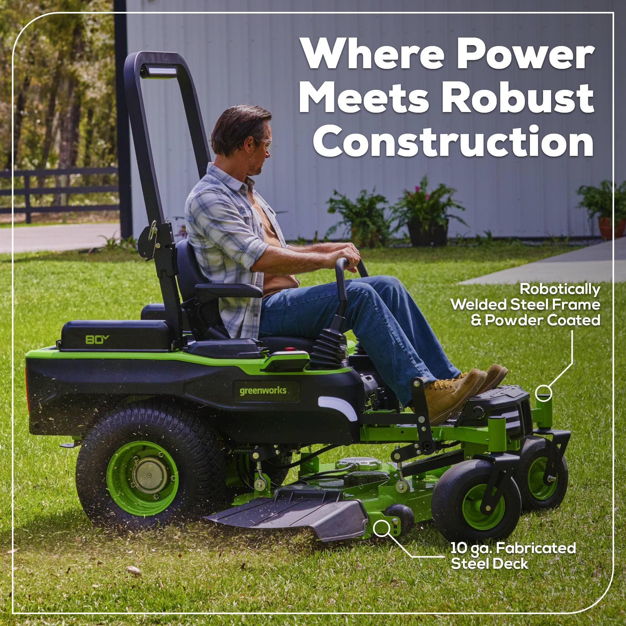 Where Power Meets Robust Construction

- Robotically Welded Steel Frame & Powder Coated
- 10 ga. Fabricated Steel Deck