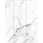 Front. SaharaCase - Custom Design Smart Folio Case for Apple iPad Pro 11" (2nd, 3rd, and 4th Gen 2020-2022) - White Marble.