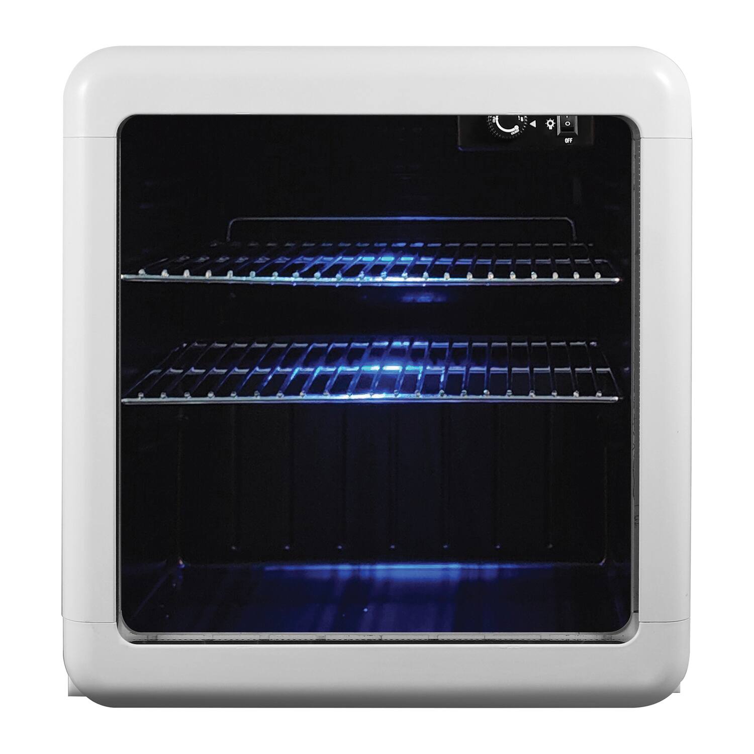 Back. Magic Chef - 1.7-Cu. Ft. Retro Beverage Cooler - White.