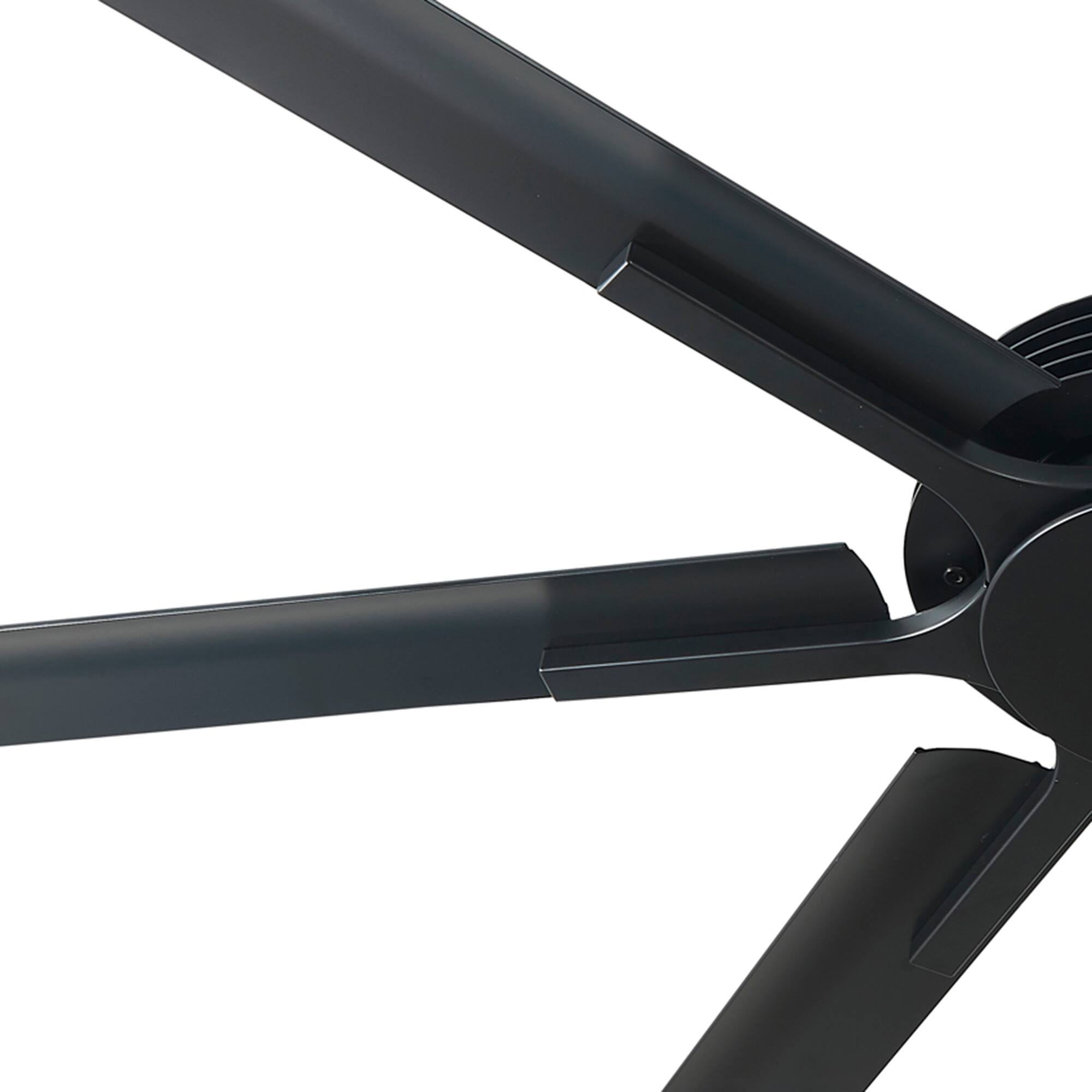 Alt View 9. Parrot Uncle - 120-inch Black Industrial Extra Large Commercial HVLS LED Ceiling Fan with 8 Aluminum Blades and Remote Control - Black.