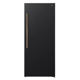 Forno Appliances - Maderno 13.6 Cu. Ft. Right Swing Upright Convertible Freezer with Antique Brass Handles - Black