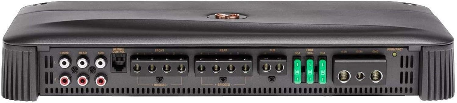 Sure, here is the corrected and grouped text from the image:

- **Front**
  - R
  - L

- **Rear**
  - R
  - L

- **Sub**
  - R
  - L

- **Remote Control**

- **Front Bridged**
  - R
  - L

- **Rear Bridged**
  - R
  - L

- **Sub 304**

- **Fuse**
  - 30A
  - 30A
  - 30A

- **ADC**

- **12V**

- **Power/Prot**