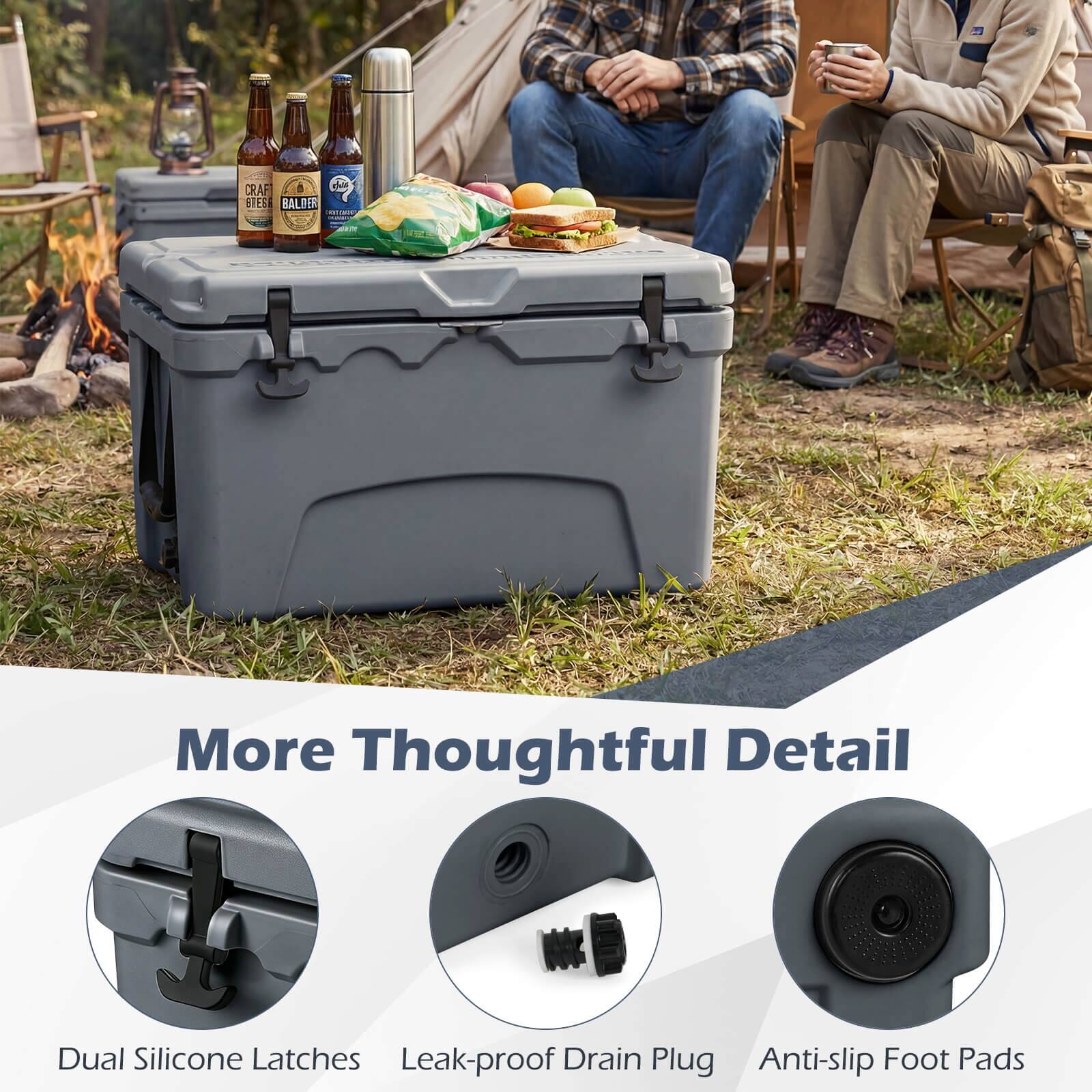 CRAFT BEER  
BALDER  
More Thoughtful Detail  
Dual Silicone Latches  
Leak-proof Drain Plug  
Anti-slip Foot Pads