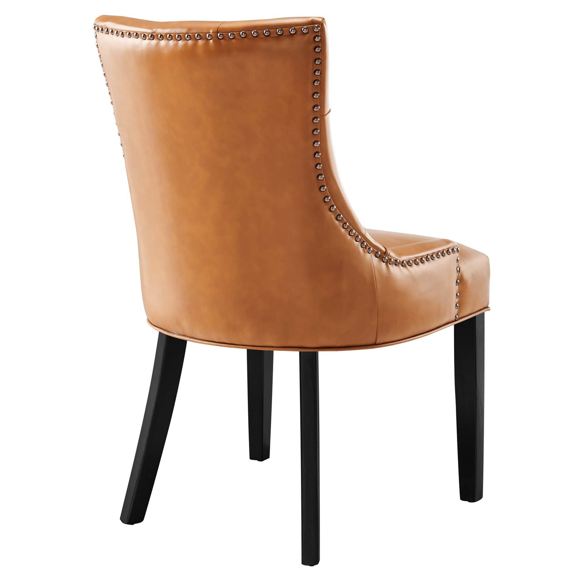 Back. Modway - Regent Tufted Vegan Leather Dining Chair by Modway - Brown.