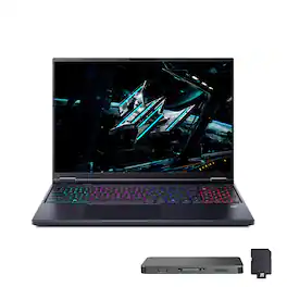 Acer - Predator Helios Neo 16 AI 16" Gaming Laptop,Ultra 9 275HX,32GB RAM,1TB SSD+1TB Dock Set,RTX 5070Ti,Win11 Pro - Black