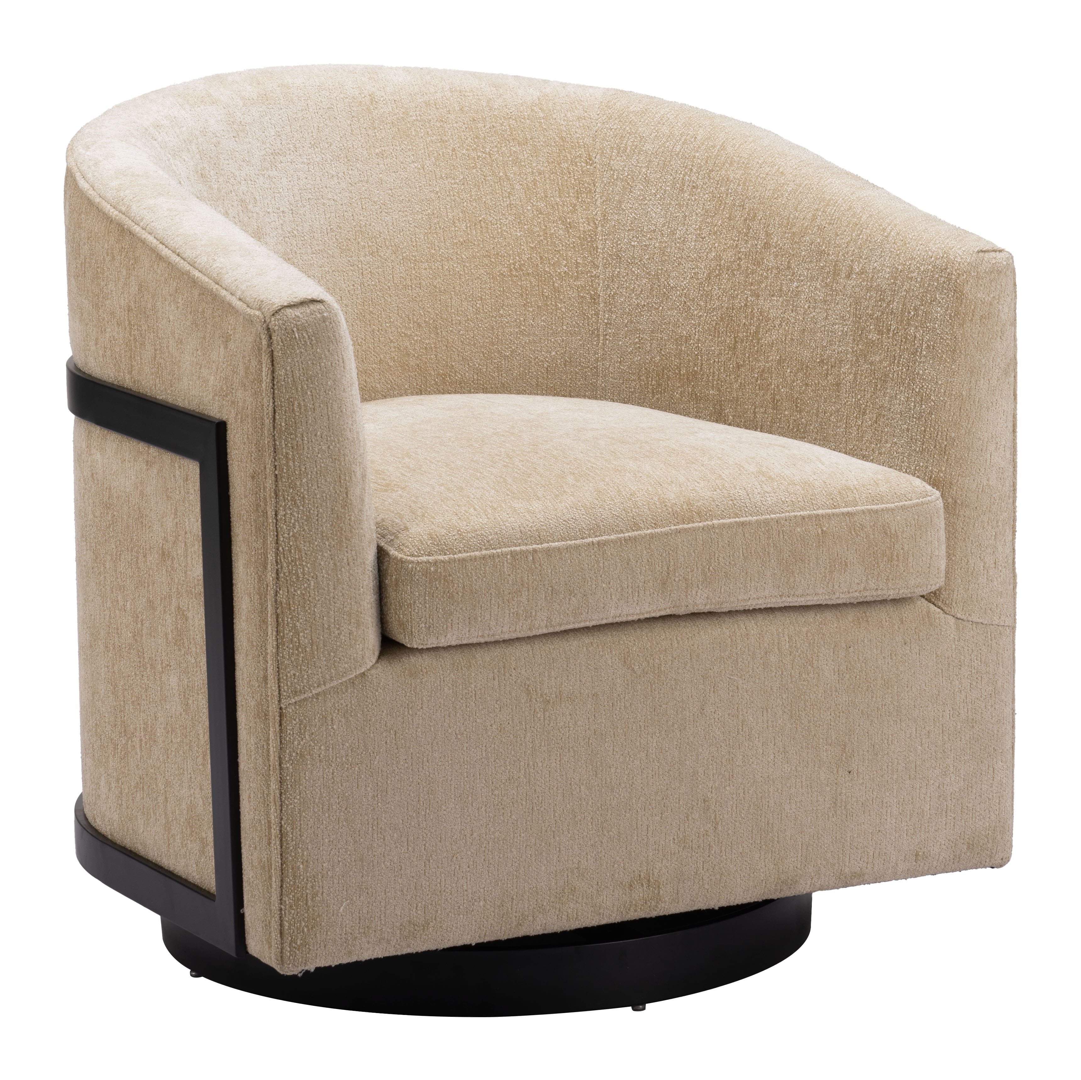 Hivvago - Hanko Swivel Chair - Golden Beige