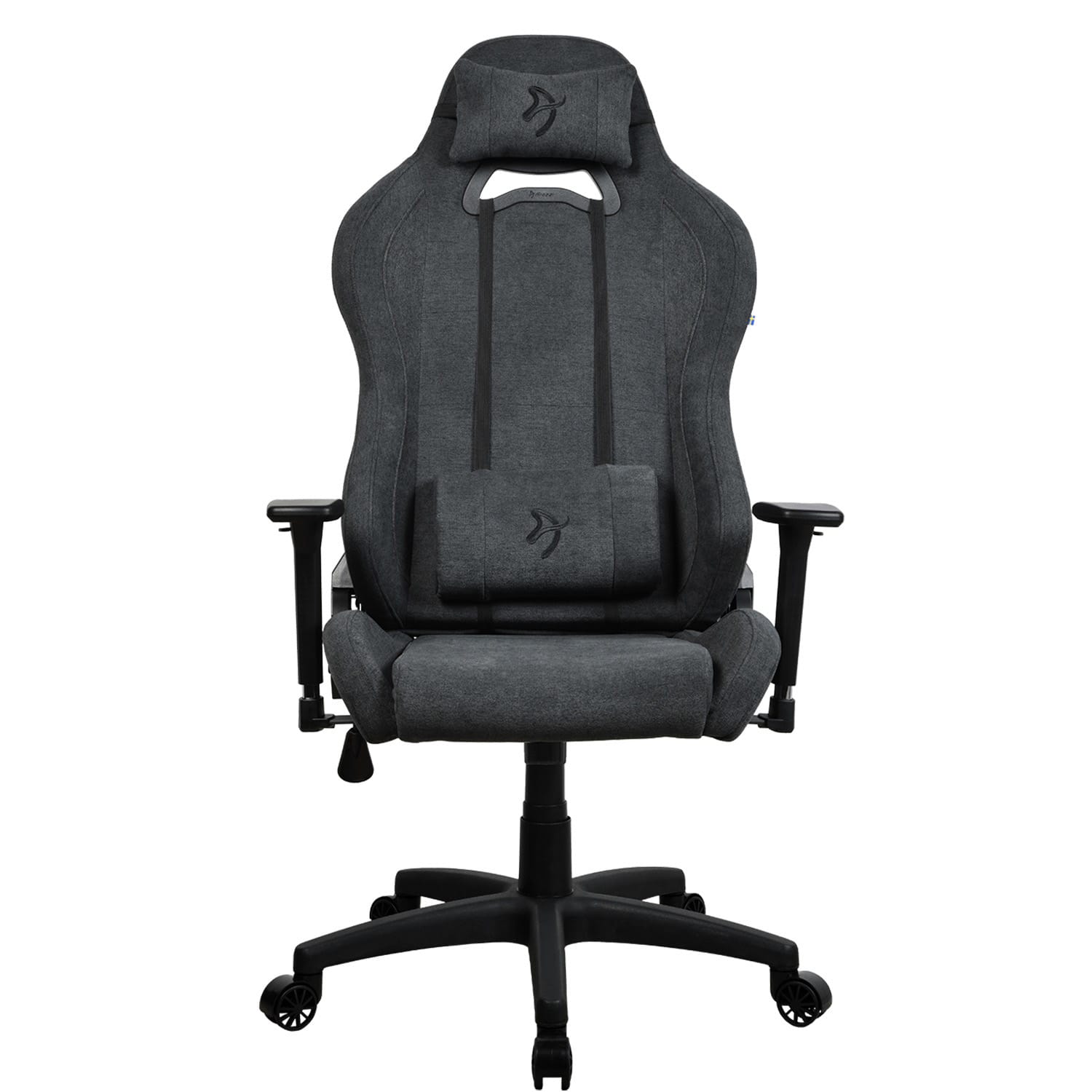 Angle. Arozzi - Torretta Soft Fabric Gaming Chair - Dark Grey.