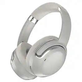 RCA - WAVE-76 Bluetooth Flat-Folding On-Ear Headphones with Mic, ANC, On-Ear Controls, 3D Earpads, 25 Hr Play Time - Silver