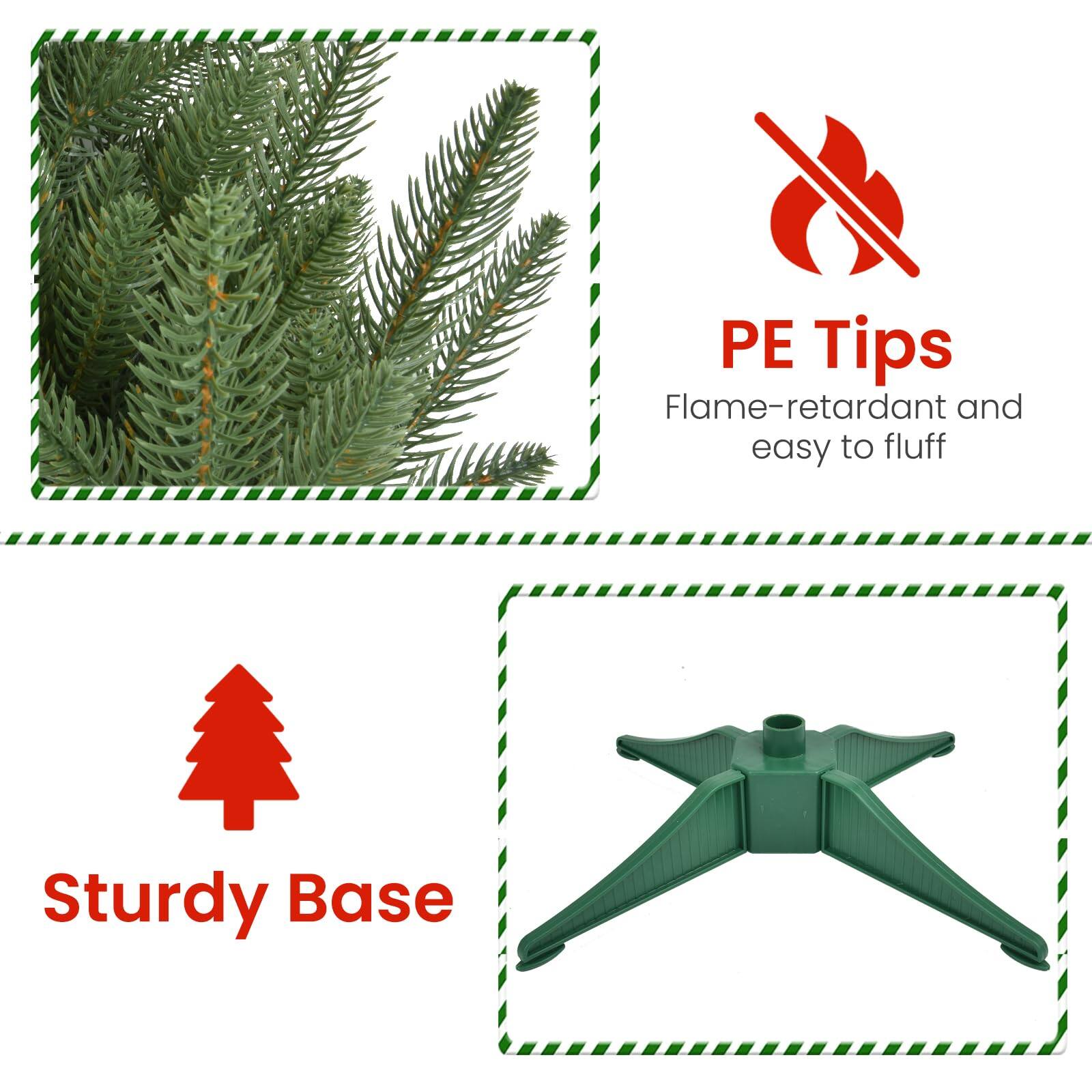 PE Tips  
Flame-retardant and easy to fluff  

Sturdy Base
