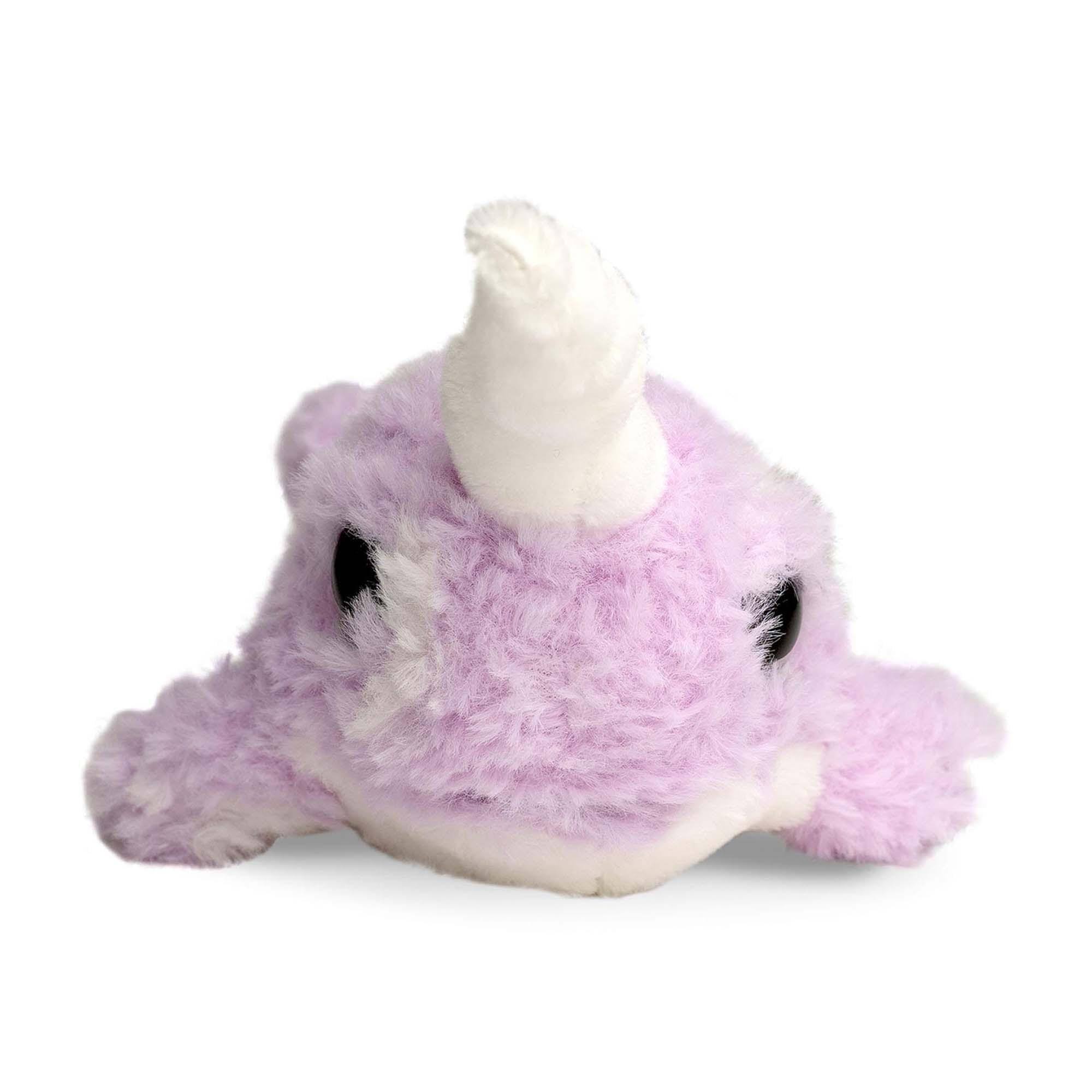 Front. Kellytoy - Cute & Cuddly Narwhal 6 Inch Plush | Purple - Purple.