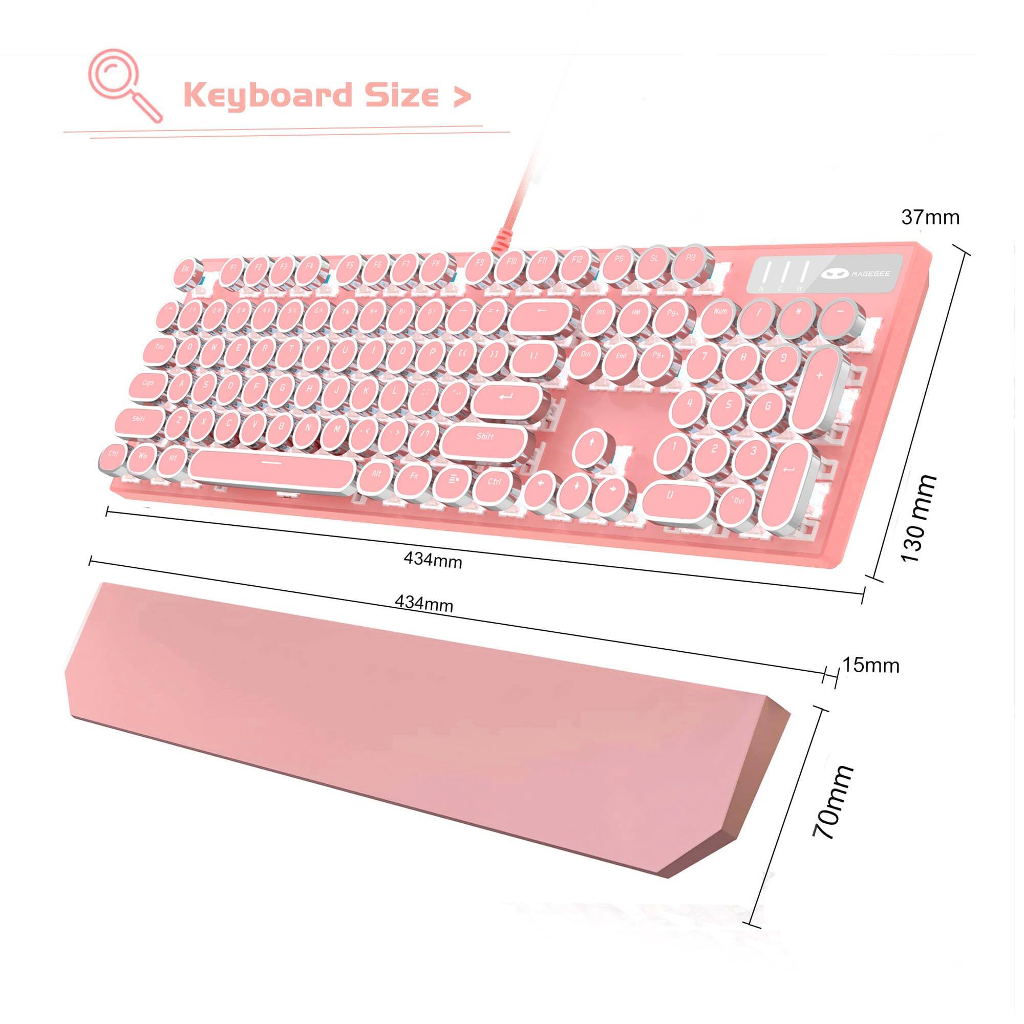 Keyboard Size > 37mm - 130mm - 434mm - 434mm - 15mm - 70mm