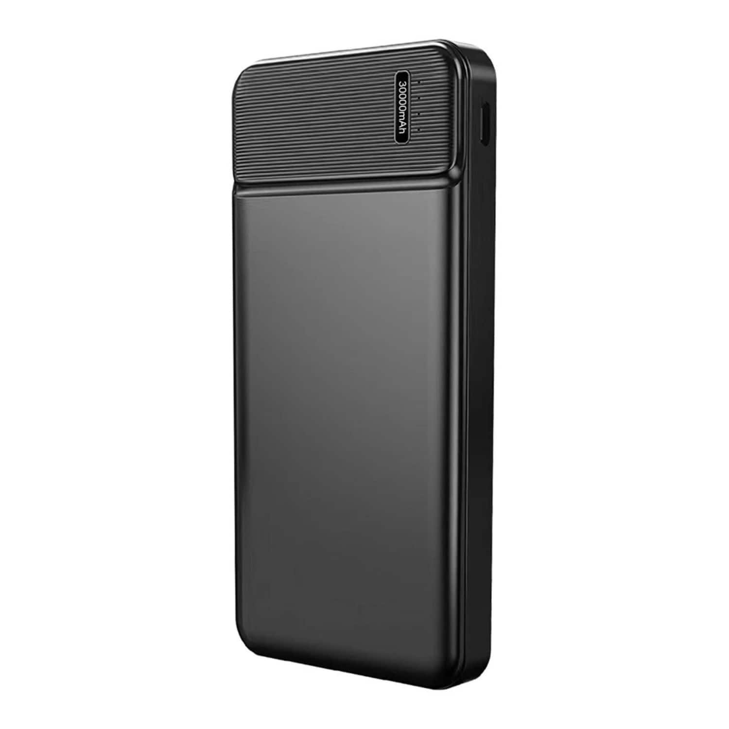 Front. Home Collection - 30000mAh Heated Jacket Vest External Battery Power Bank - Black.