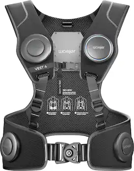 woojer woojer woojer
VEST 4
born to feel
VEST & SETUP
1. Close and tighten the straps
2. Pull the shoulder straps
3. Put the vest on
4. Pull the chest strap
5. Adjust the fit
www.woojer.com
Ceme - nin tee - - Clees and Tighten the - -
sank ntodder -e uaely -or . - - woojd woojer