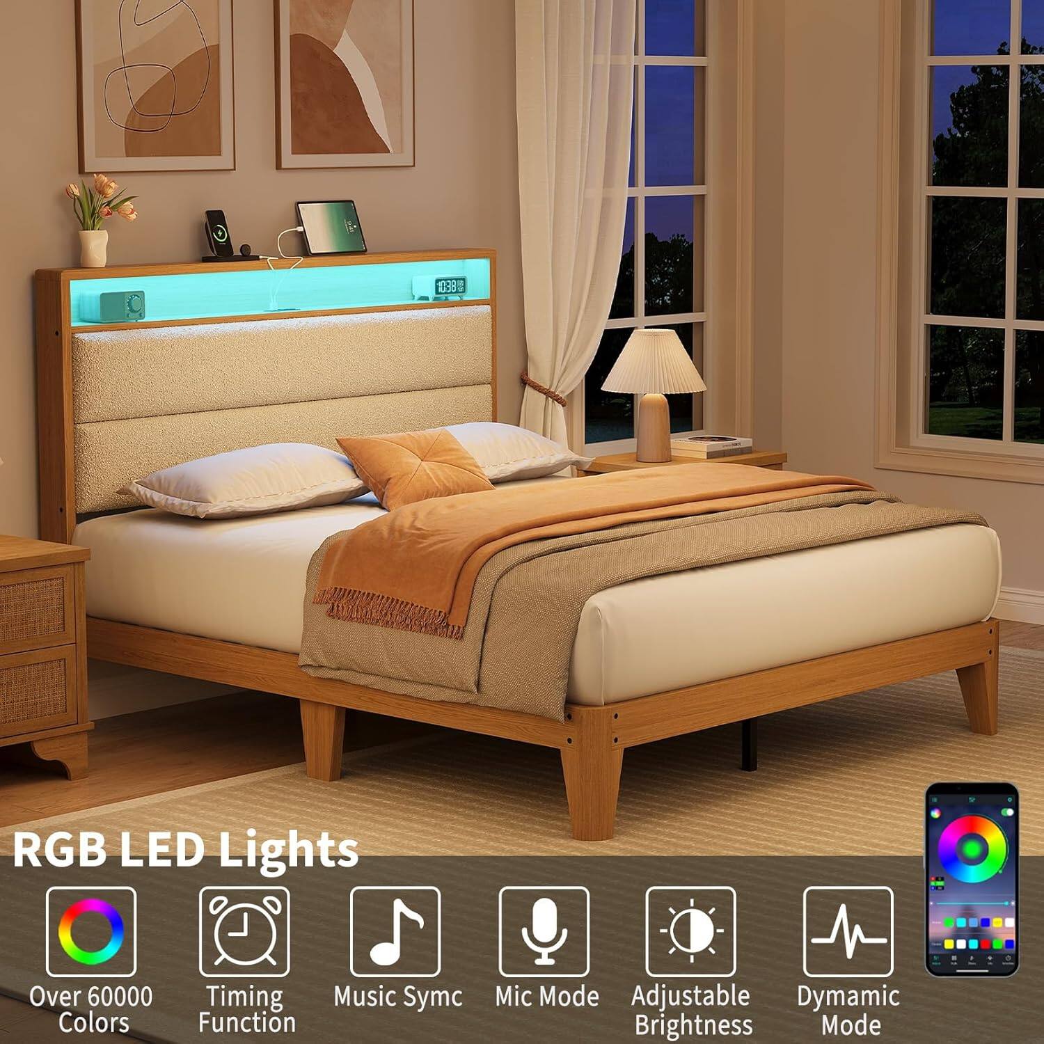 RGB LED Lights

- Over 60000 Colors
- Timing Function
- Music Sync
- Mic Mode
- Adjustable Brightness
- Dynamic Mode