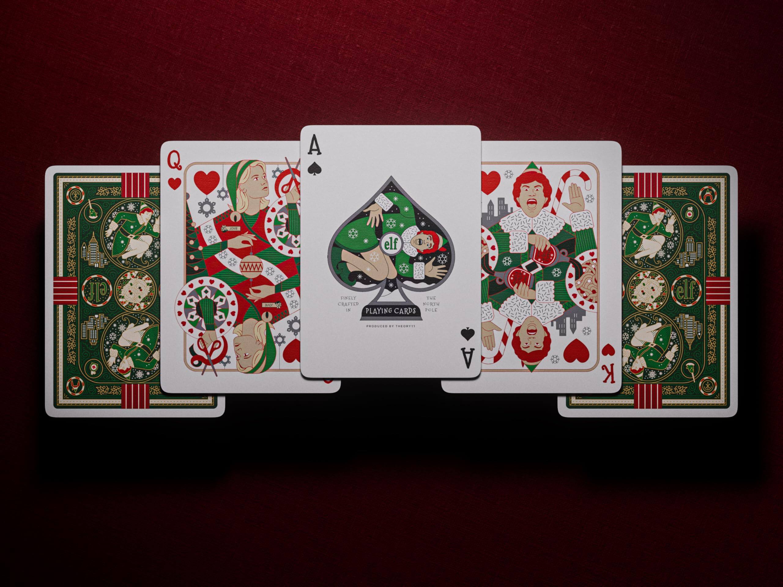Q A elf elf ww EIRUAY EME CRAFTER VORTM 8 PLAYING CARDS PULE

A K