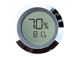 Prestige - Small Digital Hygrometer with Calibration (Silver) - Polished Silver Bezel