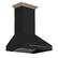 Left. Forno Appliances - Aria 30 in. Convertible Wall-Mounted Range Hood - Black.