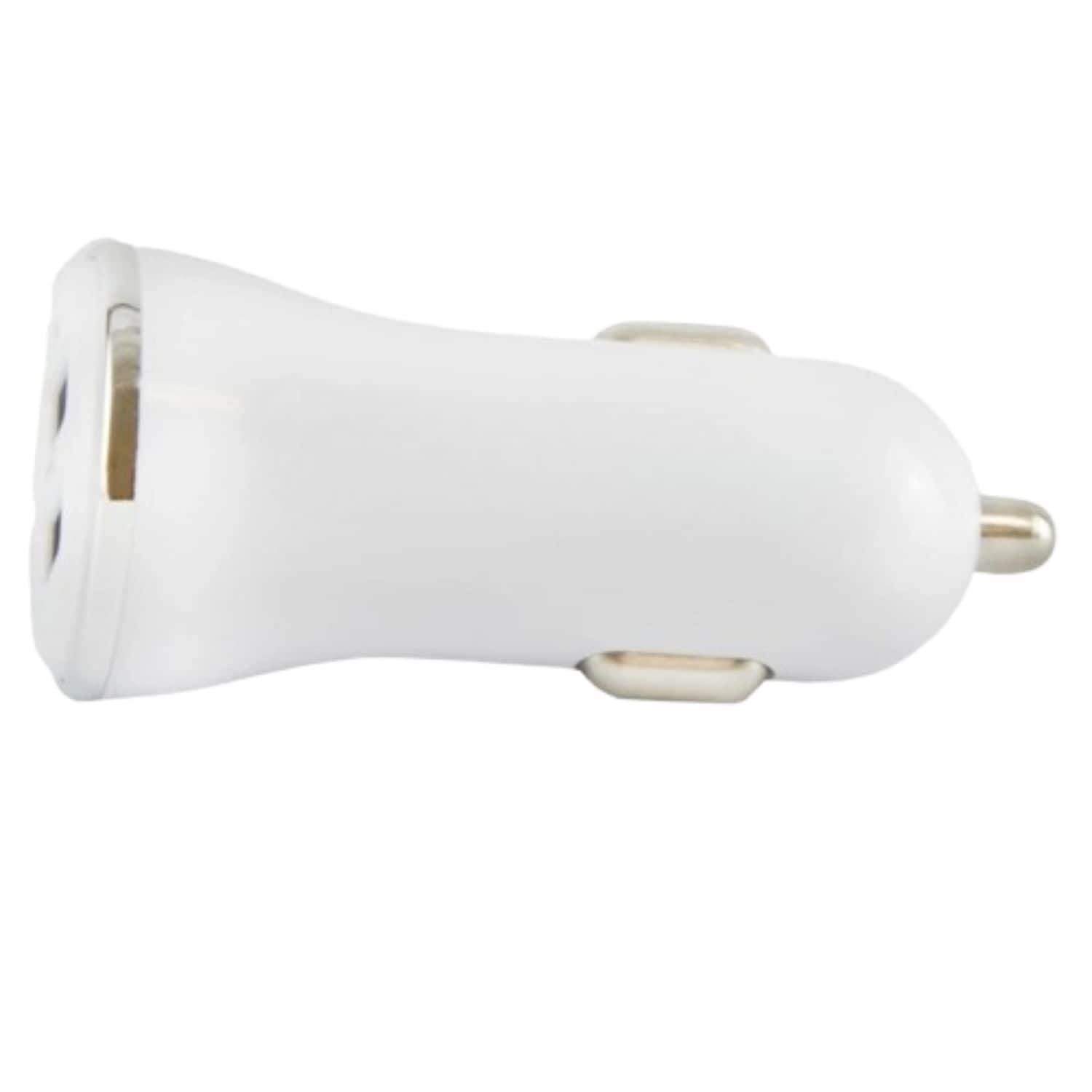 Stock Preferred - Dual USB Car Charger 2.4A Fast Charging - White