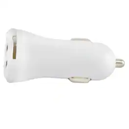 Stock Preferred - Dual USB Car Charger 2.4A Fast Charging - White