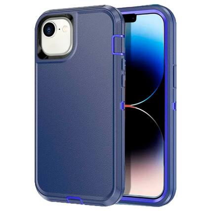 Front. Entronix - Entronix Heavy Duty Triple-Layer Case for iPhone 16E - Ultimate Protection - Blue.