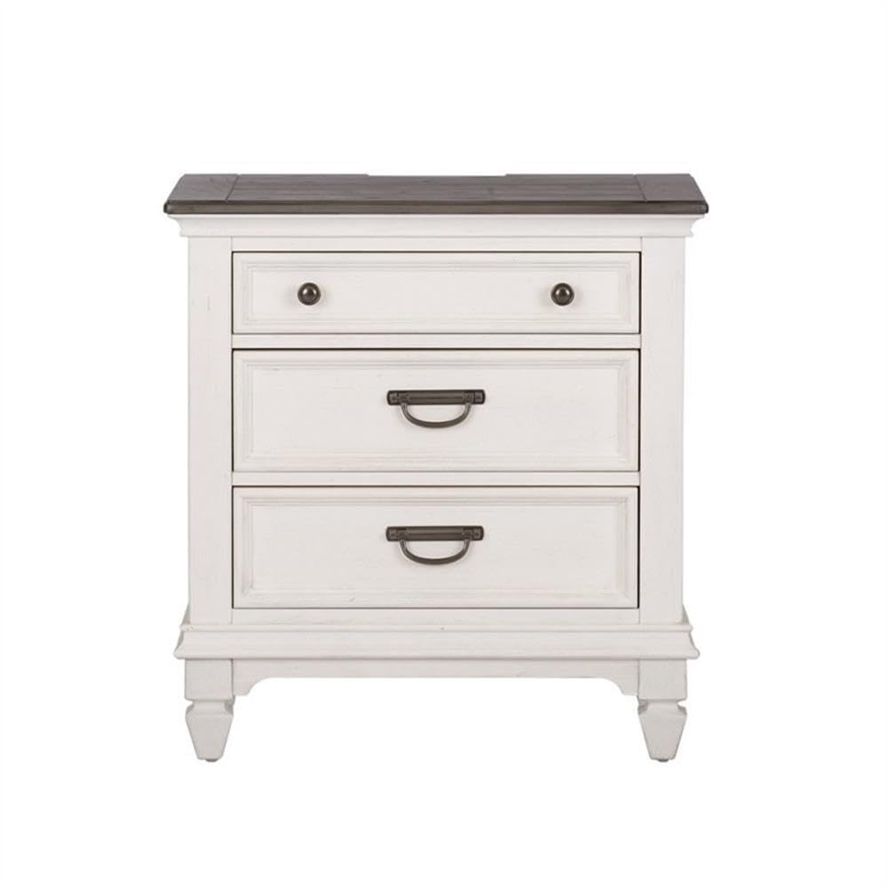 Front. Liberty Furniture Industries - Night Stand w/ Charging Station - White.