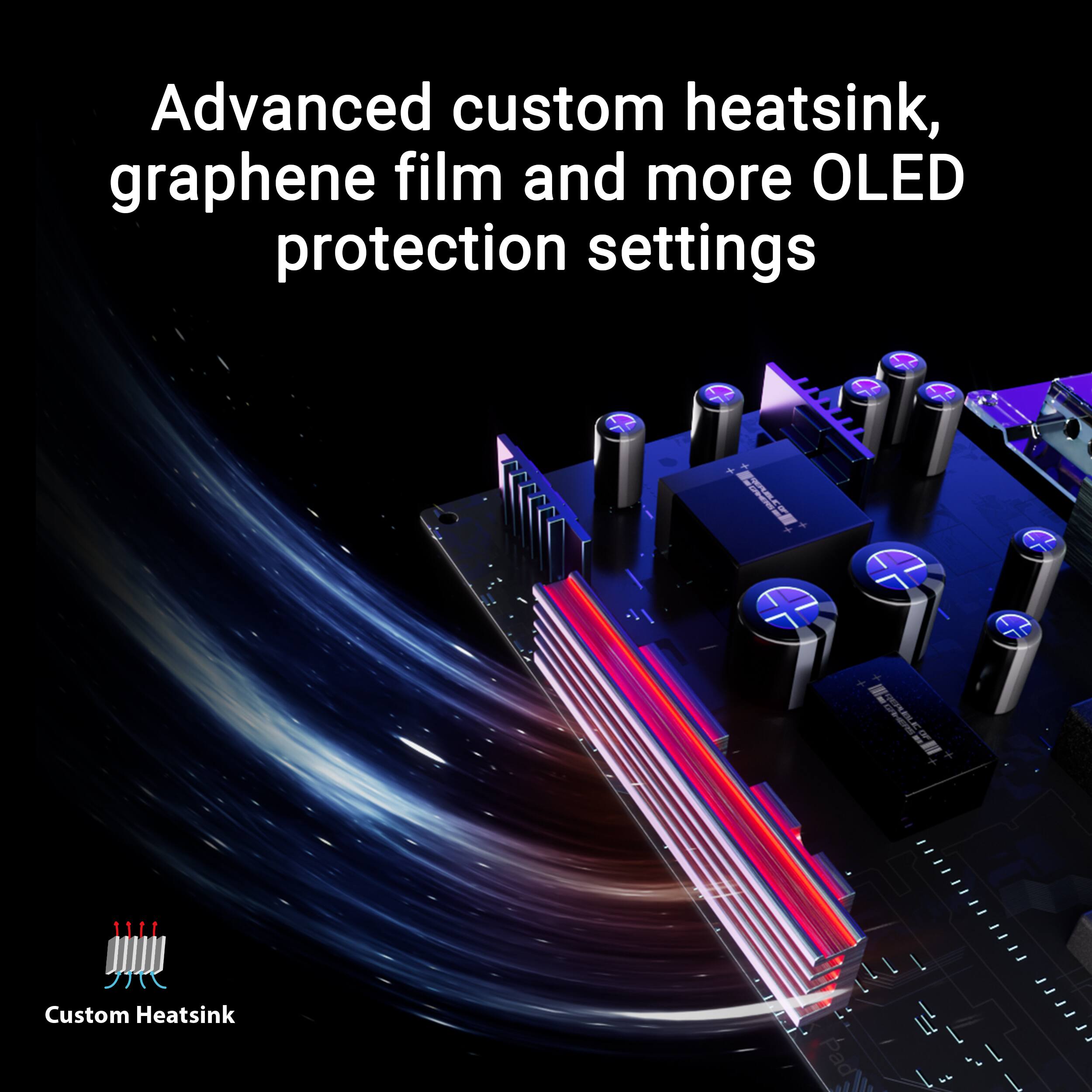 Advanced custom heatsink, graphene film and more OLED protection settings

Custom Heatsink