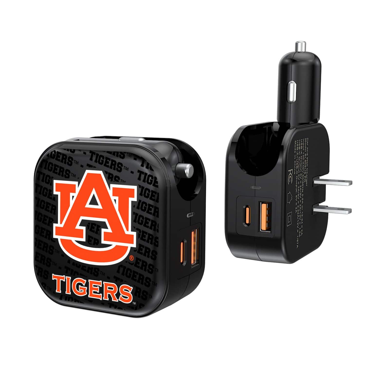 Keyscaper - Auburn Tigers Team Logo Dual Port USB Car & Home Charger - Multicolor price history on PriceWatchPro