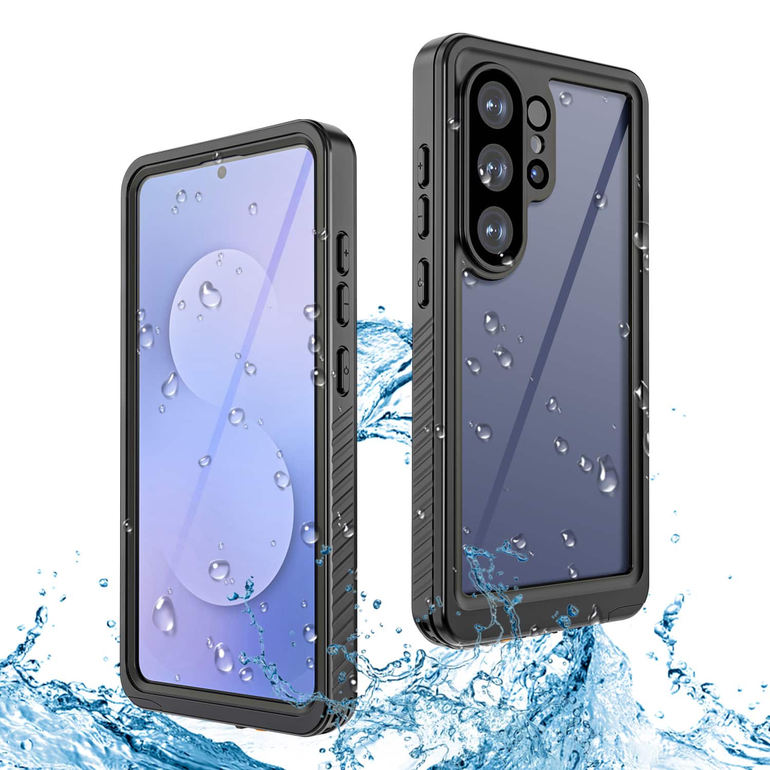 Dteck - Waterproof Full Body Case for Samsung Galaxy S26 Ultra Clear Shockproof Cover with Screen Protector Rugged Shell - Black