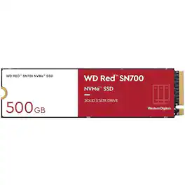 Western Digital - WD Red SN700 WDS500G1R0C 500GB Solid State Drive - M.2 2280 Internal - PCI Express NVMe (PCI Express NVMe 3.0 x4)
