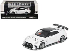 Inno Models - Nissan GT-R (R35) Top Secret RHD (Right Hand Drive) Top Tokyo Auto Salon 2021 1/64 Diecast Model Car - White with Black