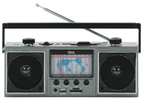 QFX - 11 Band Radio and MP3 Music Player with AM/FM/SW1-9 Radio - Black - Front_Zoom